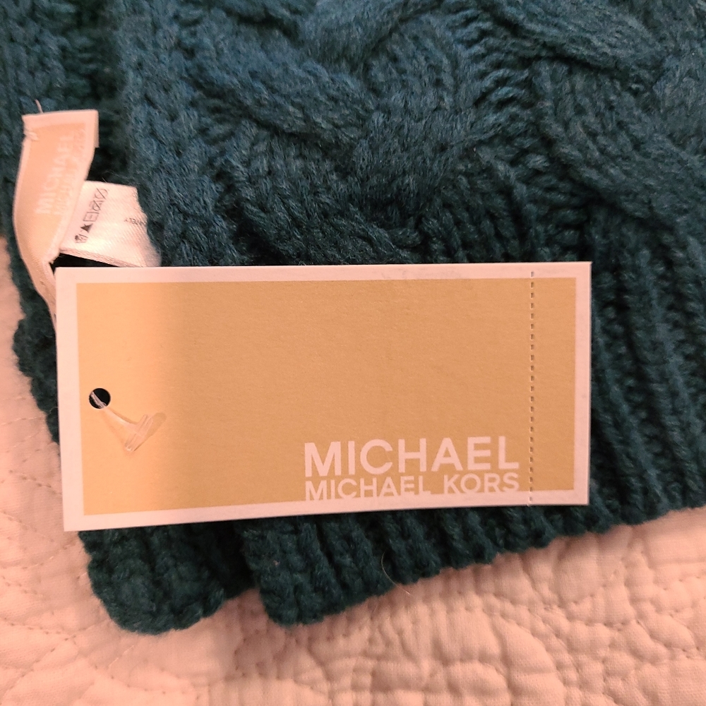 Teal Blue Michael Kors winter scarf
